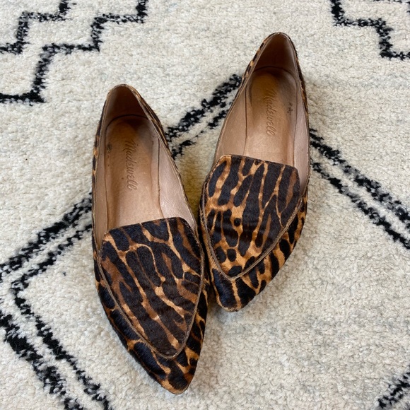 Madewell Lou Animal Print Calf Hair Loafers size 6 - Picture 3 of 8